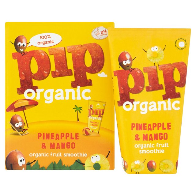 Pip Organic Pineapple & Mango Smoothie Cartons   4 x 180ml GOODS M&S   