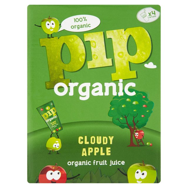 Pip Organic Cloudy Apple Juice Cartons   4 x 180ml