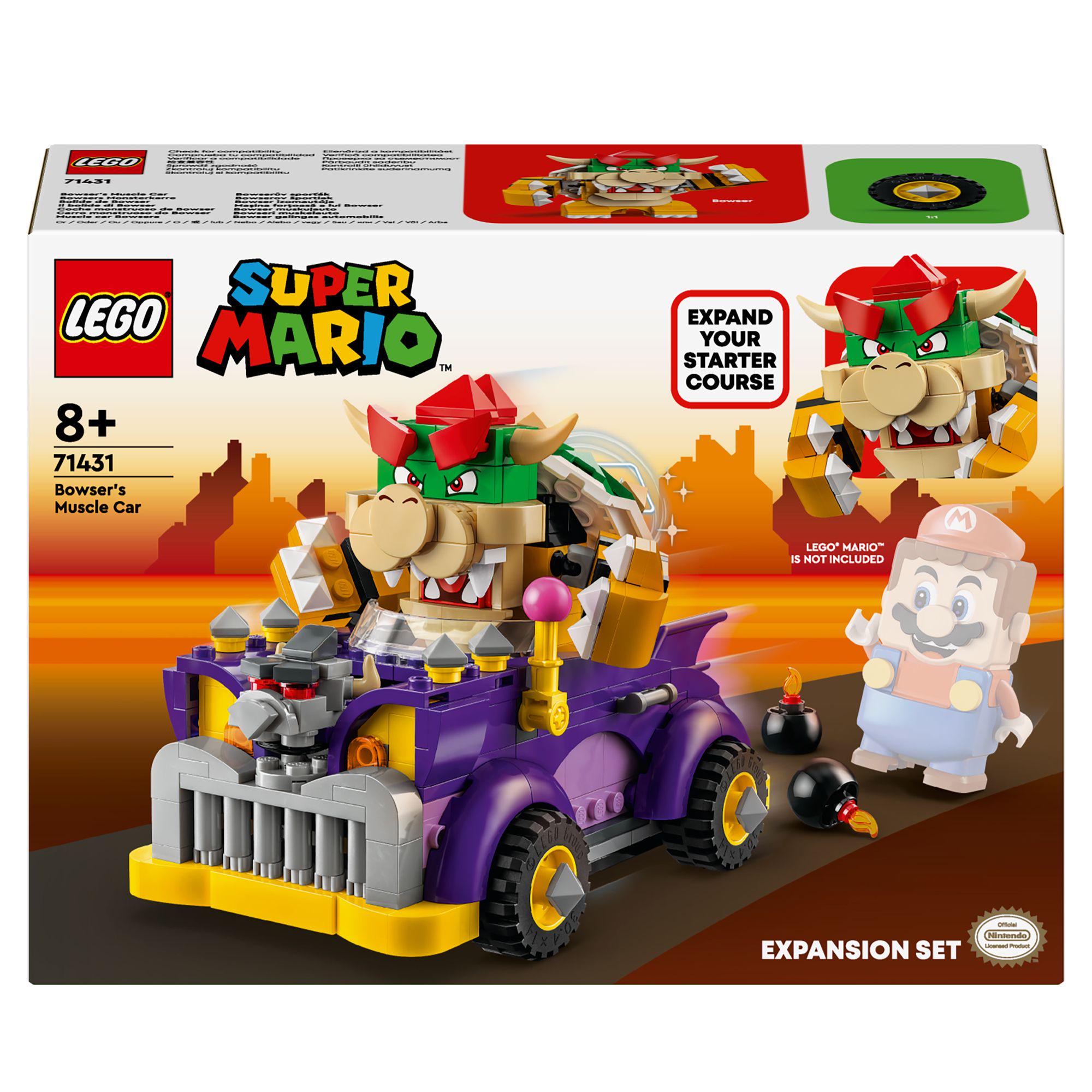 LEGO Super Mario Bowser’s Muscle Car Expansion Set Toy 71431 GOODS Sainsburys   