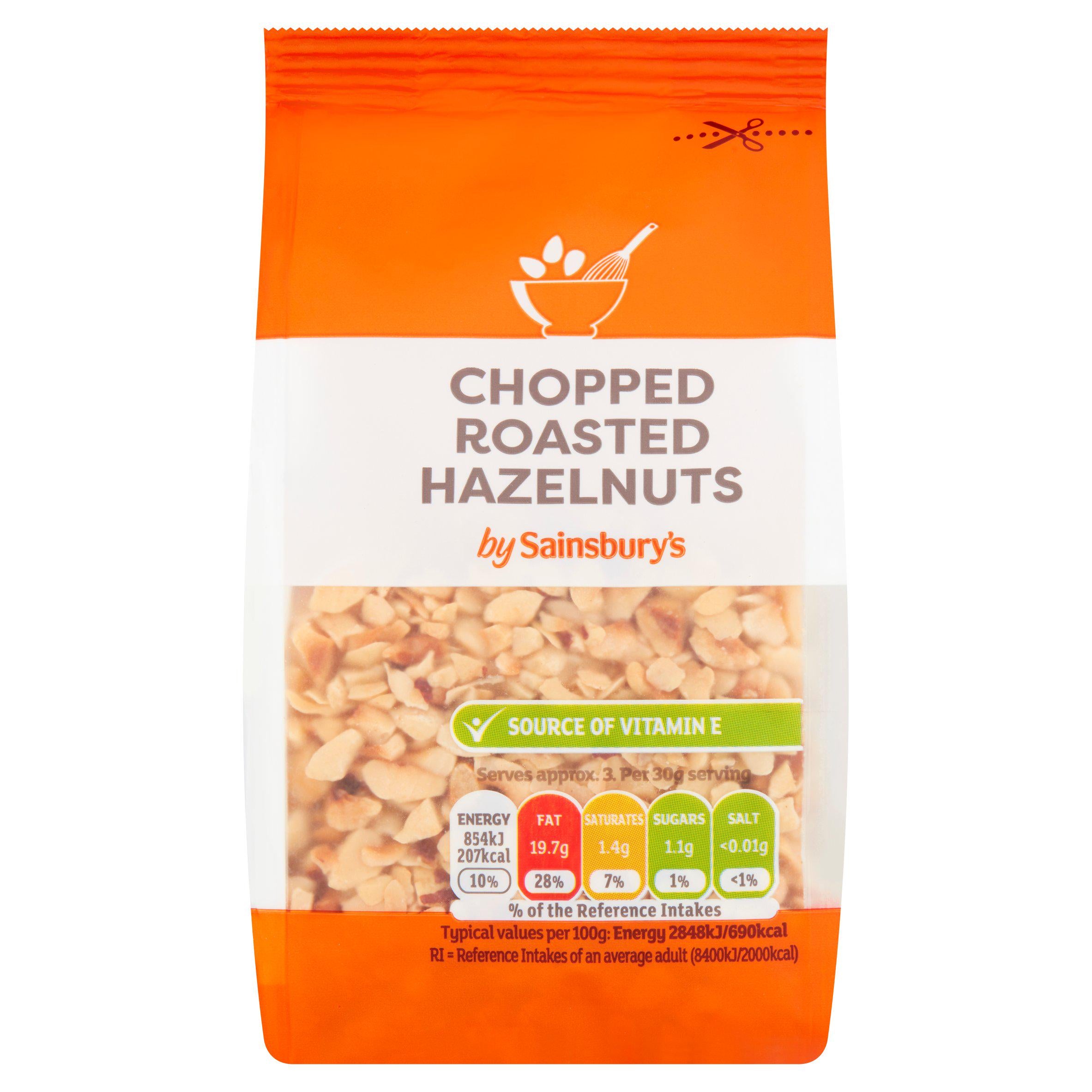 Sainsbury's Roasted Chopped Hazelnuts 100g Nuts & seeds Sainsburys   