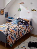 Hot Wheels reversible single duvet cover and pillowcase set, imported from the UK