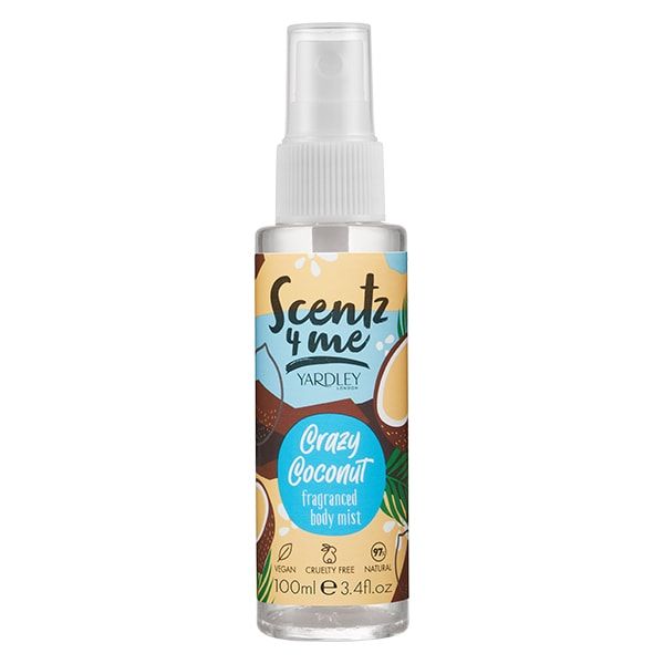 Scentz4me Yardley Crazy Coconut Fragranced Body Mist 100Ml