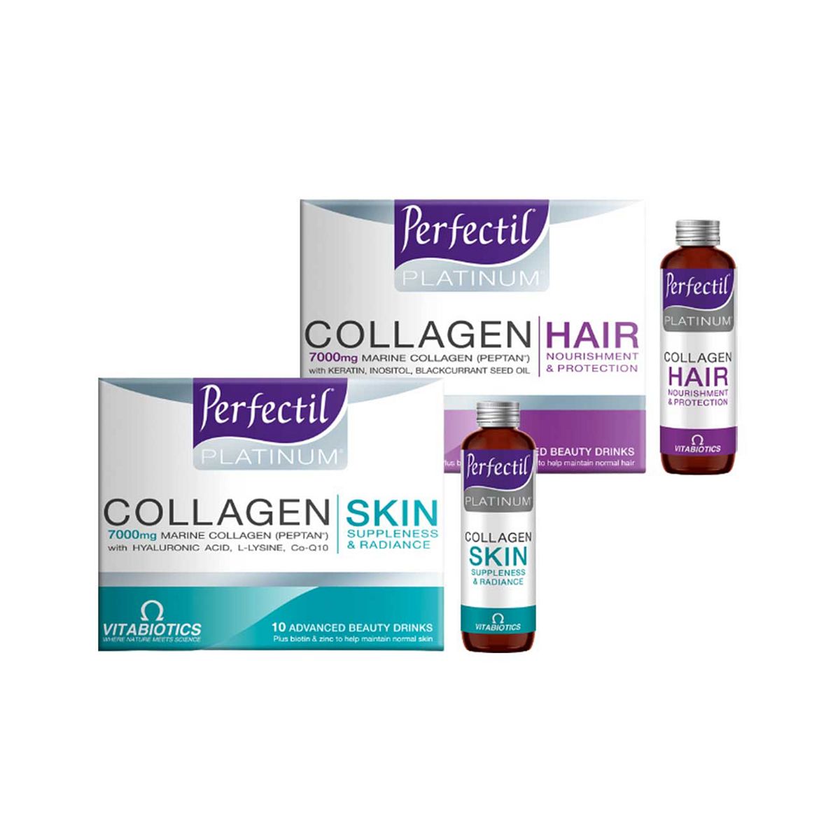 Perfectil Collagen Hair & Collagen Skin Bundle Vitamins, Minerals & Supplements Boots   