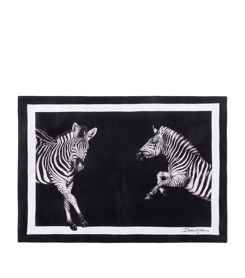 Dolce&Gabbana Casa linen zebra placemat and napkin set - British product