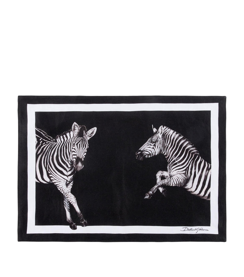 Dolce&Gabbana Casa linen zebra placemat and napkin set - British product