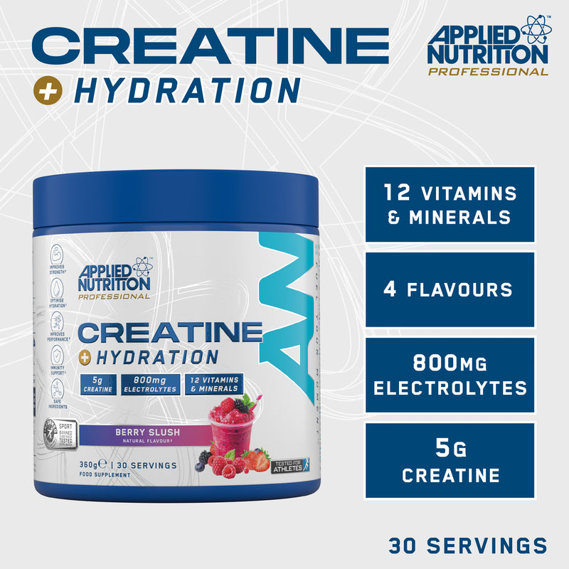 Applied Nutrition Creatine+ Hydration Berry 300g (British brand)