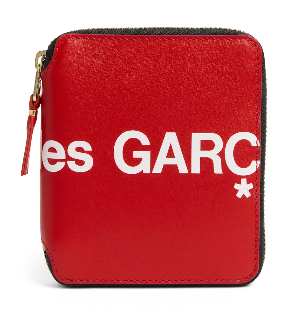 Comme des Garçons extra large logo zipped wallet, UK version
