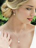 Ivory & Co Lisbon crystal and pearl earrings 2.5cm, UK version