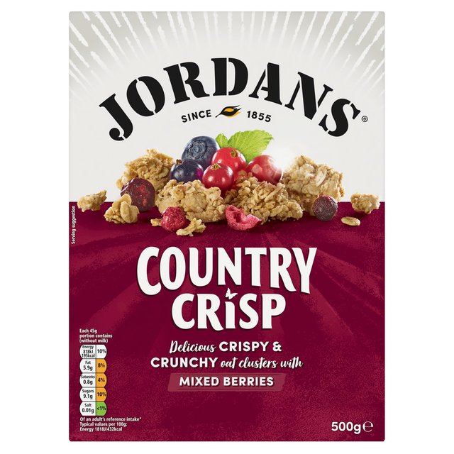 Jordans Country Crisp Mixed Berry Breakfast Cereal   500g GOODS M&S   