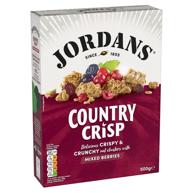 Jordans Country Crisp Mixed Berry Breakfast Cereal   500g