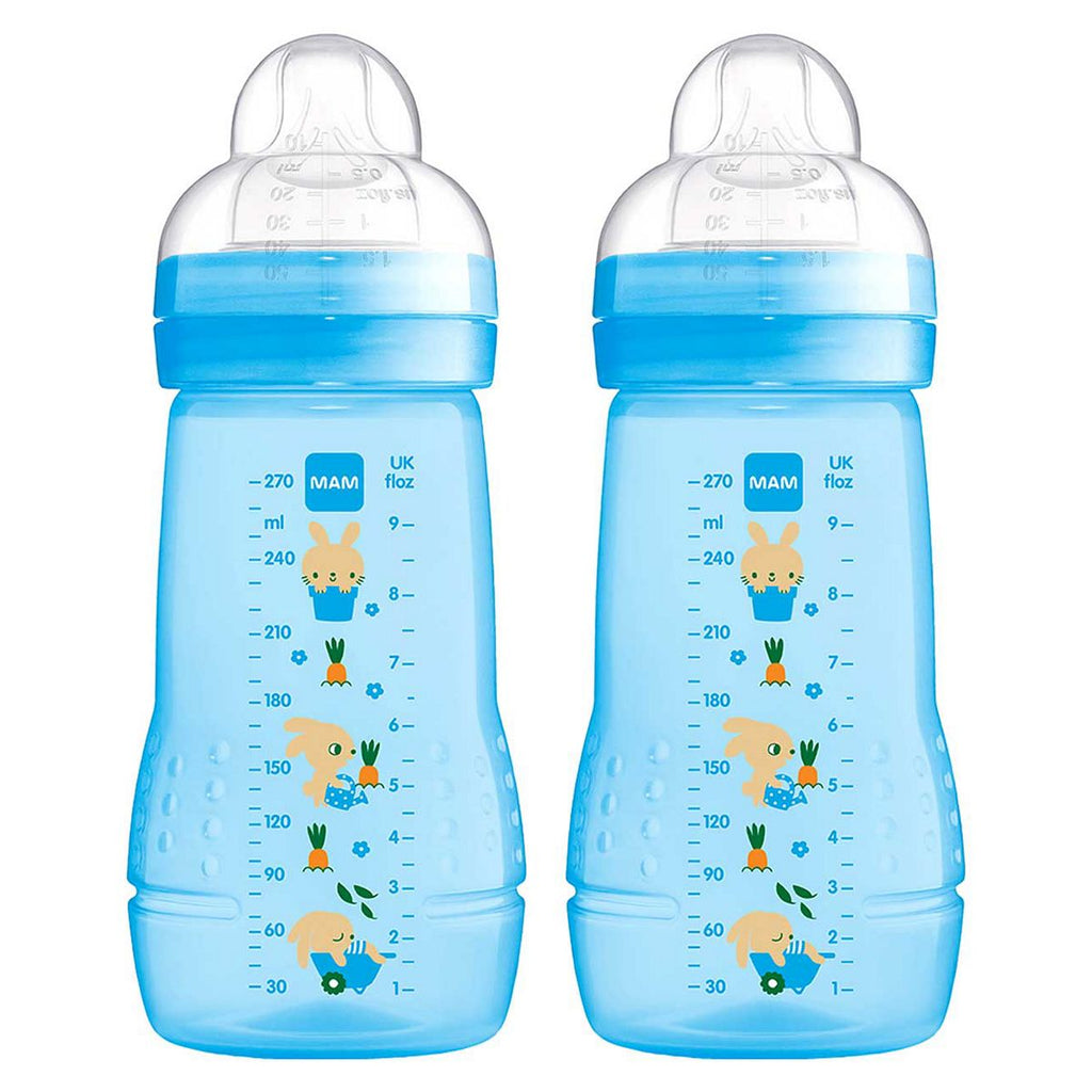 MAM Easy Active Baby Bottle 270ML Blue 2 Pack