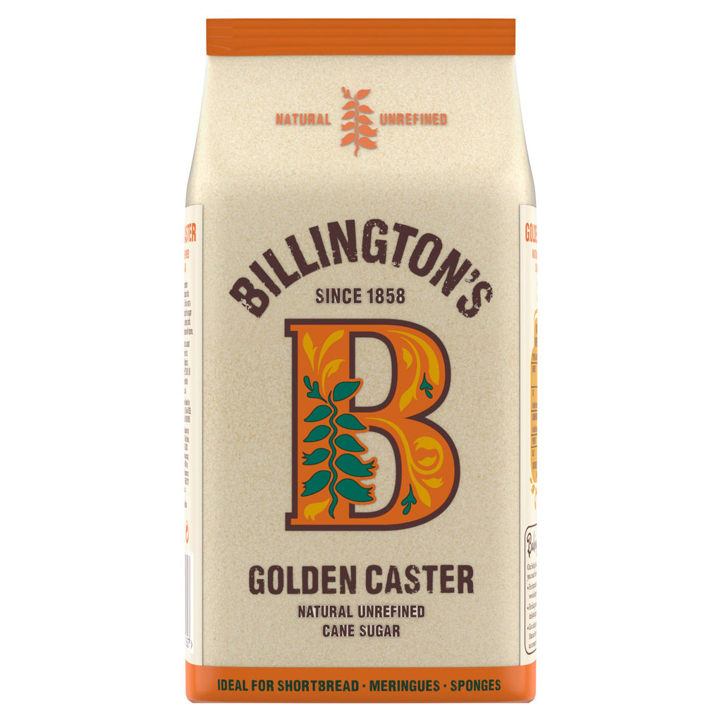 Billington's Natural Golden Caster, Unrefined Cane Sugar 1kg