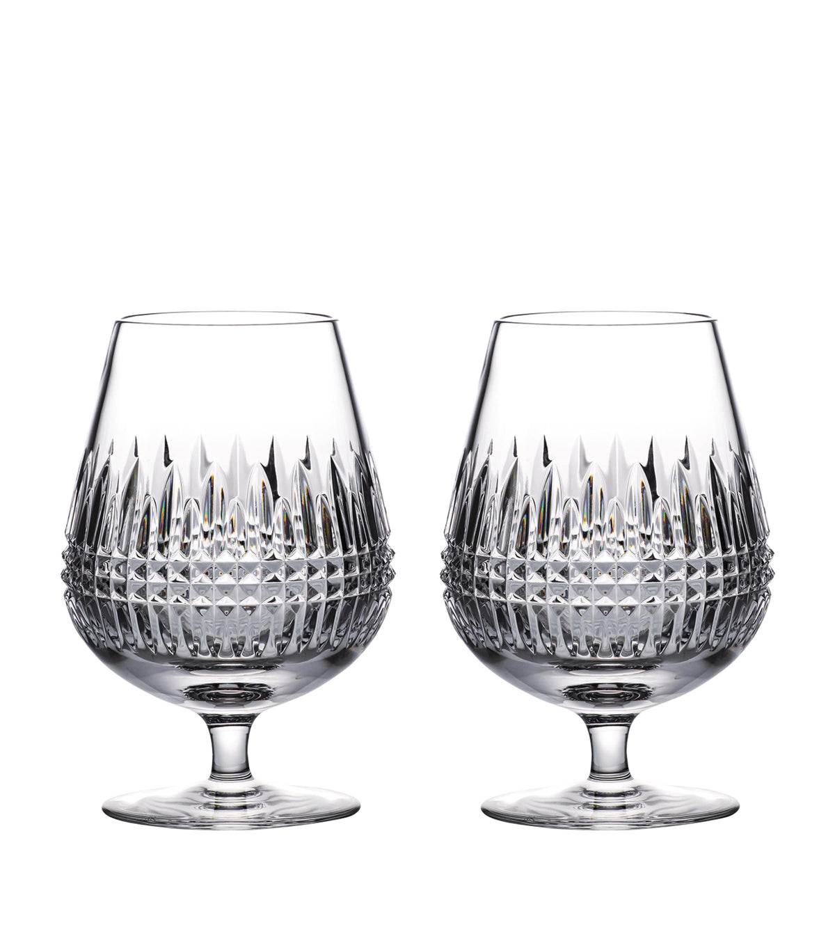Waterford Lismore Diamond brandy balloon glasses set of two 510ml (British brand)