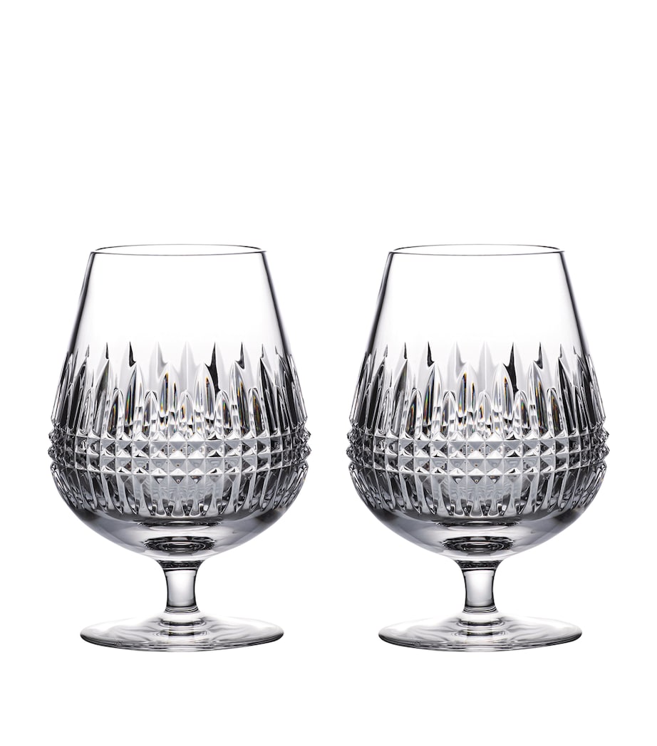 Waterford Lismore Diamond brandy balloon glasses set of two 510ml (British brand)