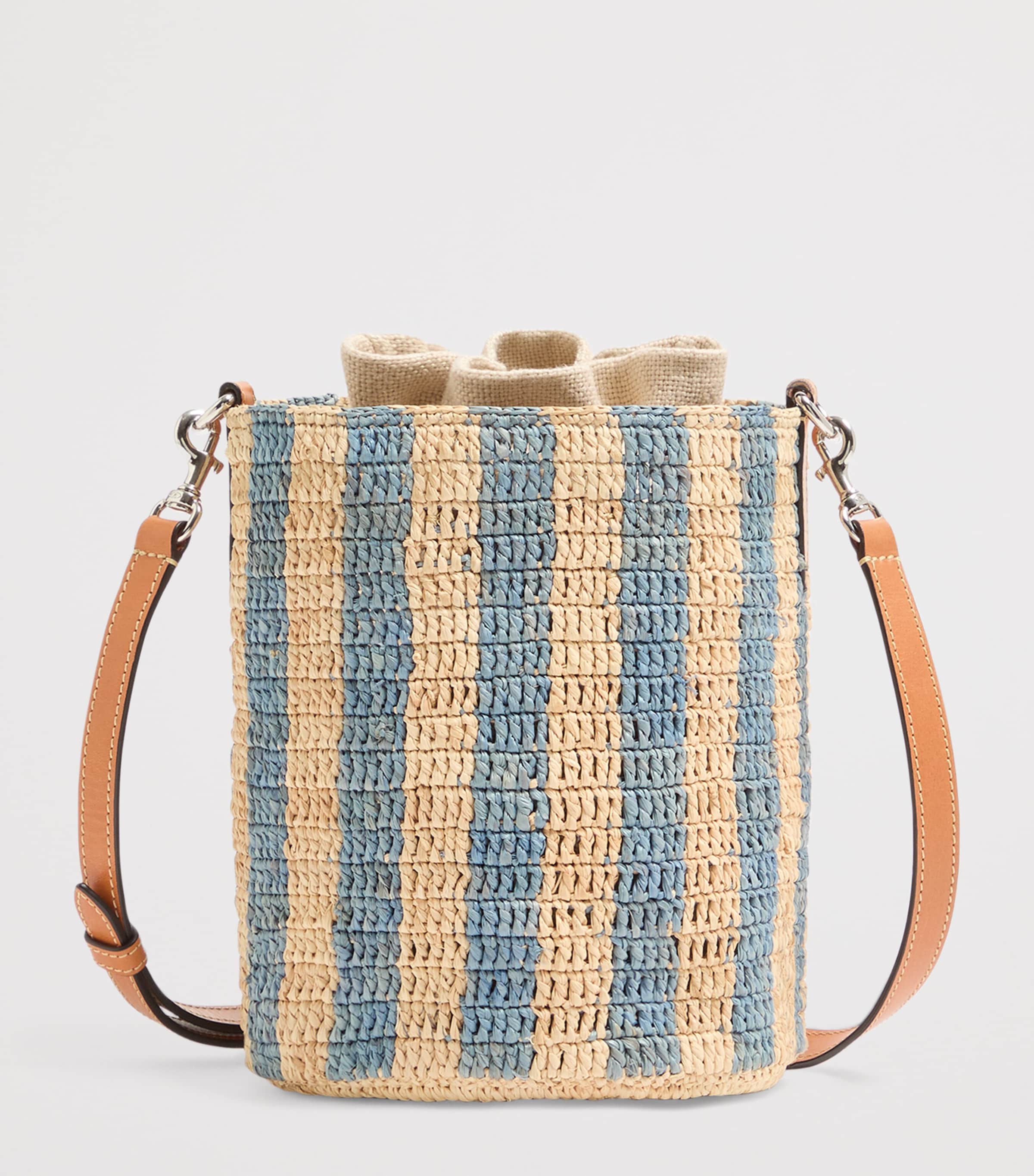 Valentino Garavani straw VLogo signature bucket bag, UK version