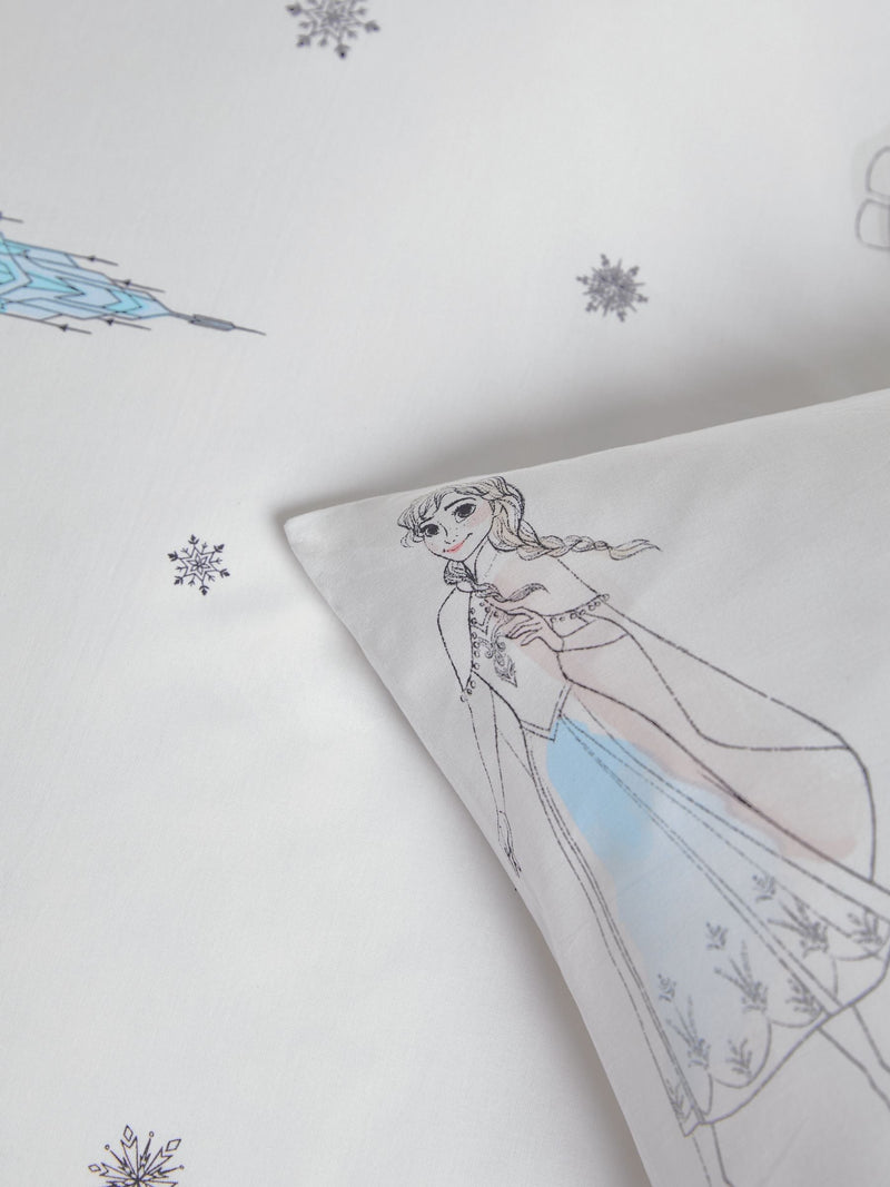 Disney Frozen white 100% cotton duvet cover and pillowcase set (British brand)