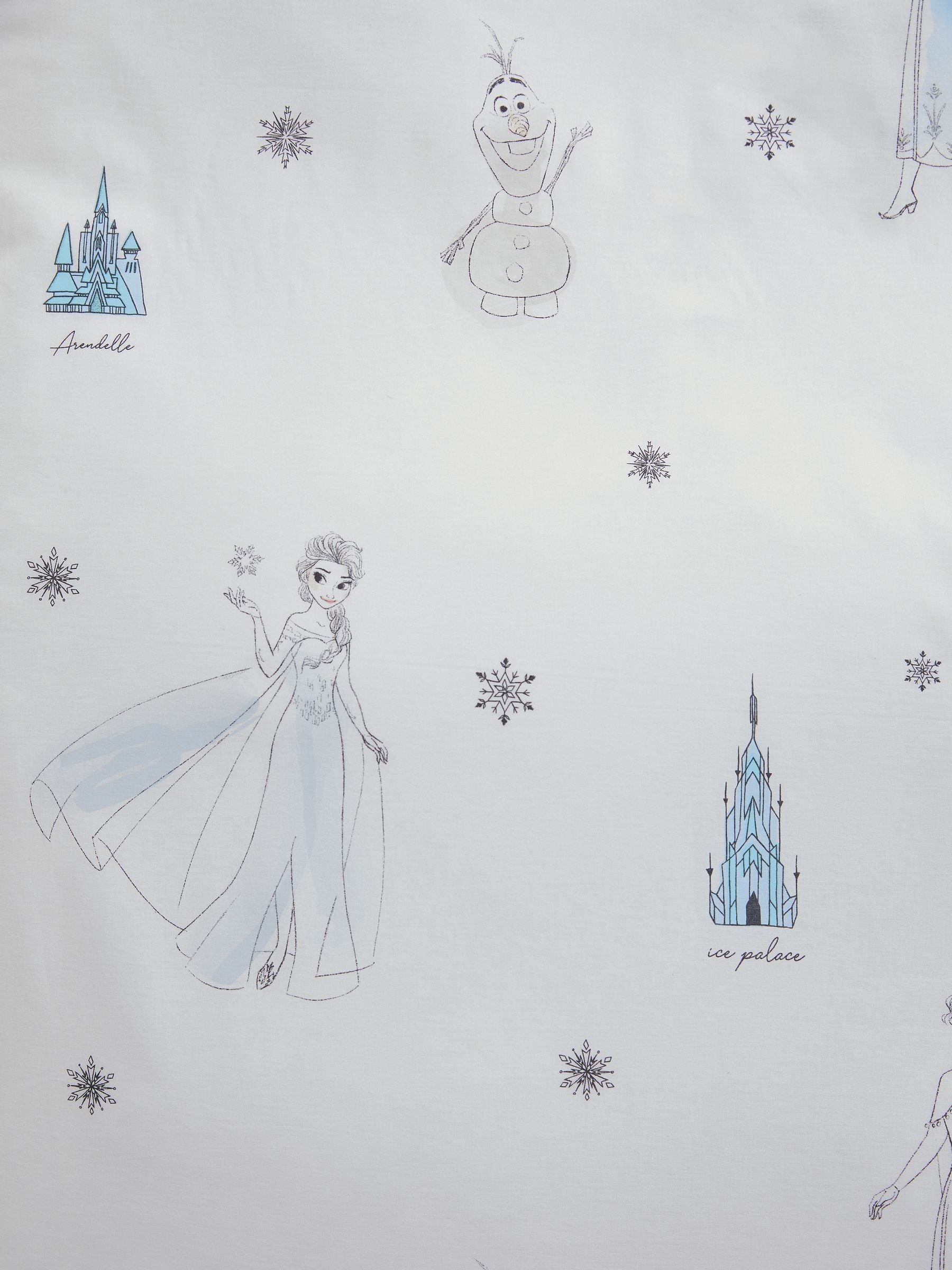 Disney Frozen white 100% cotton duvet cover and pillowcase set (British brand)