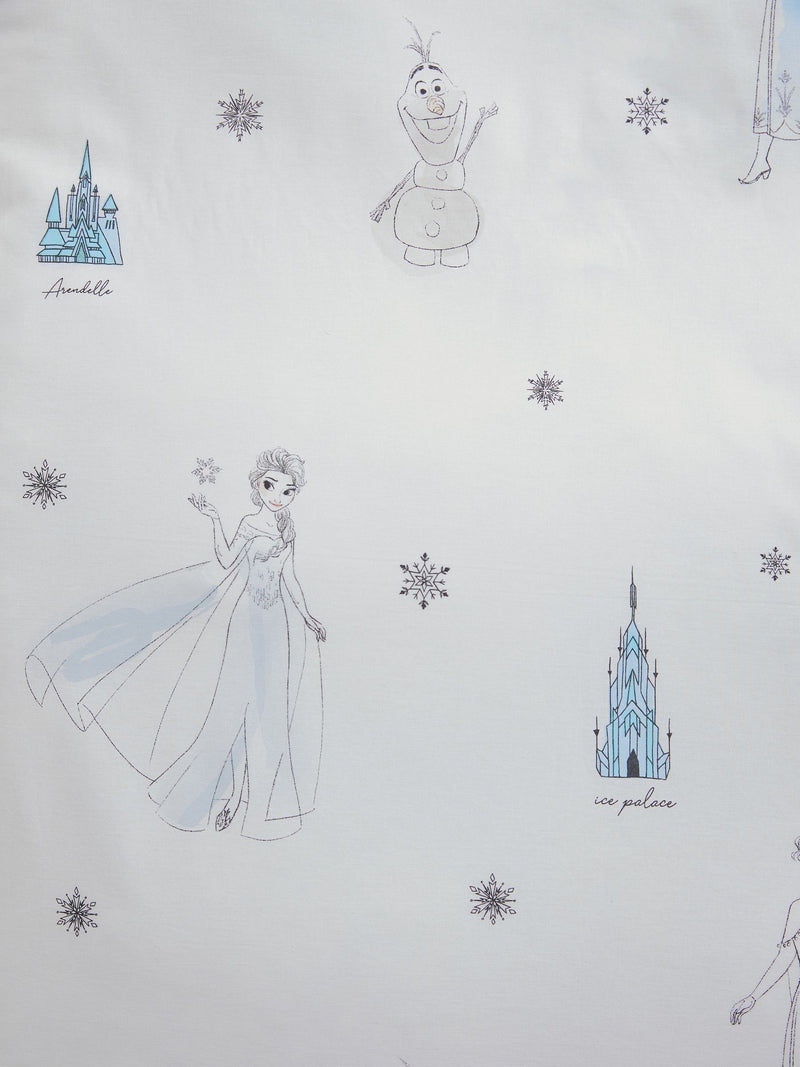 Disney Frozen white 100% cotton duvet cover and pillowcase set (British brand)