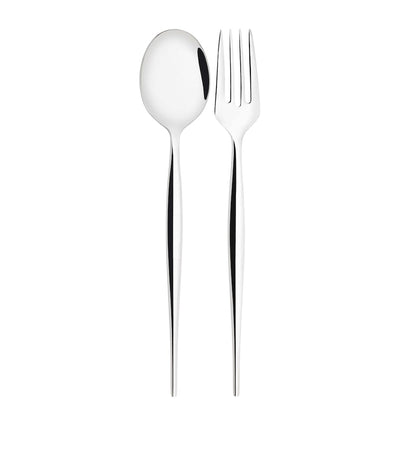 Harrods Bugatti Natura Stainless Steel 2-Piece Serving Set- Buy online at McGrocer