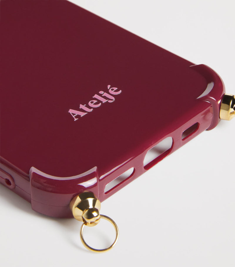 ATELJE iPhone case Bold Burgundy - British product