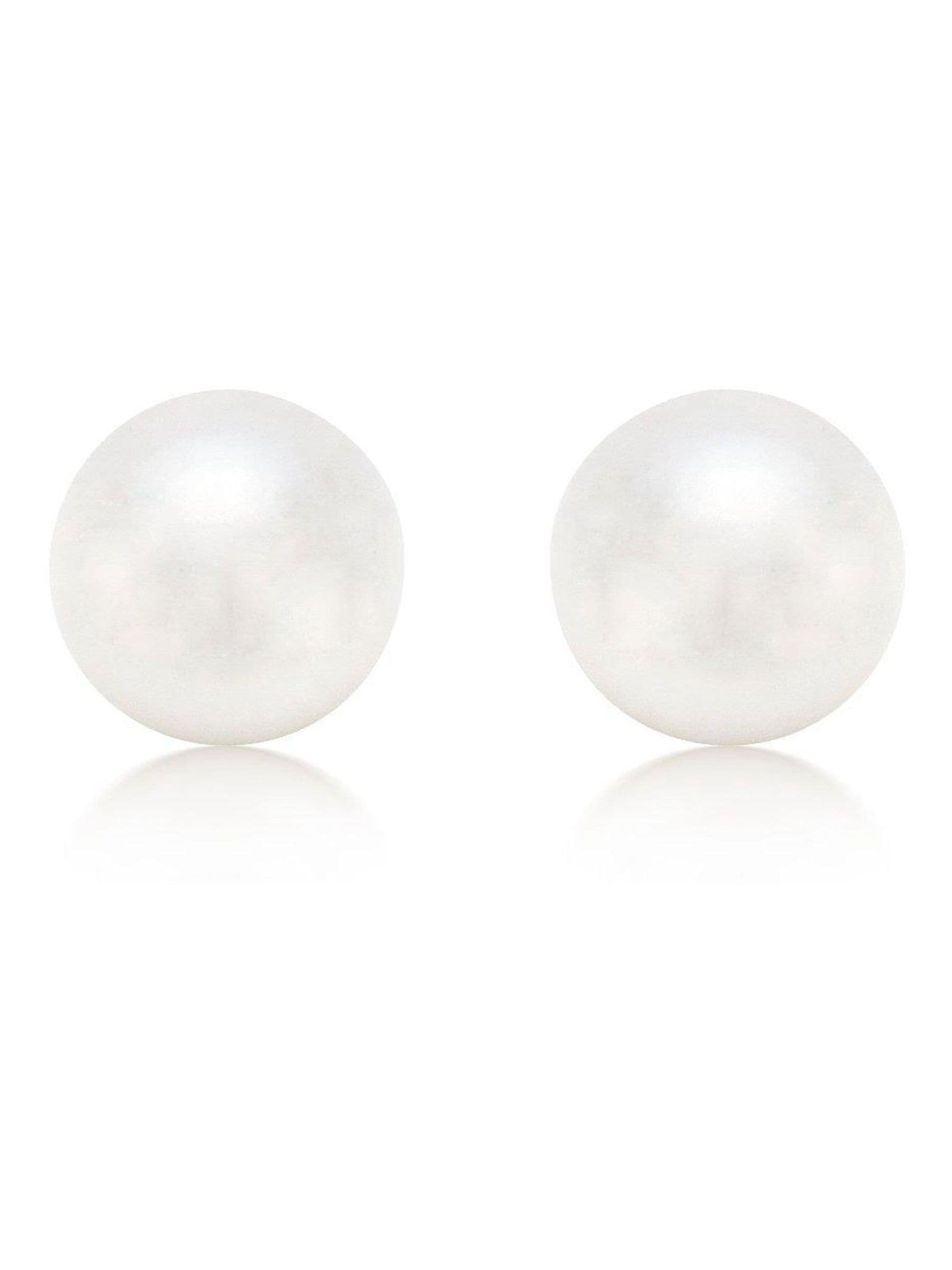 9ct gold freshwater cultured pearl stud earrings 6mm, UK version