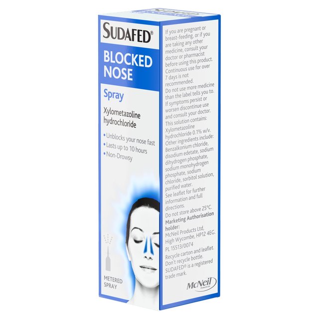 Sudafed Blocked Nose Spray   15ml GOODS M&S   