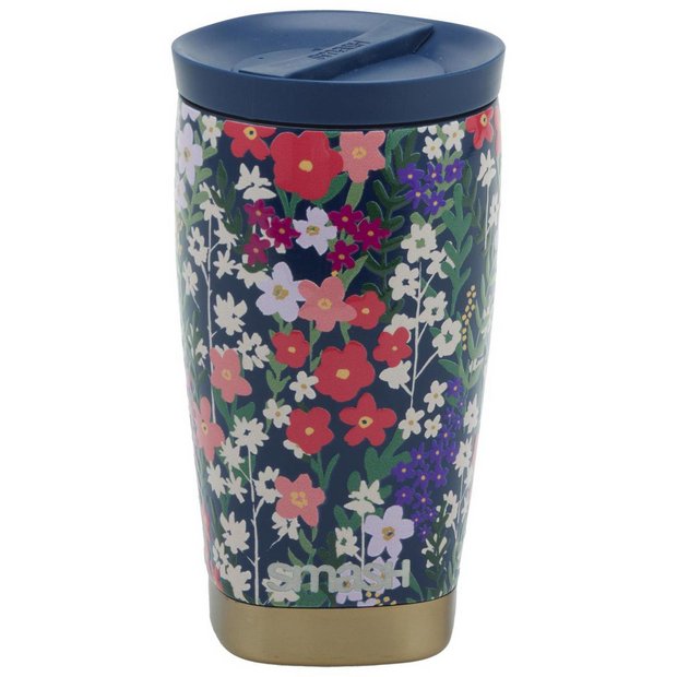 Smash Winter Floral travel coffee cup 350ml - British product