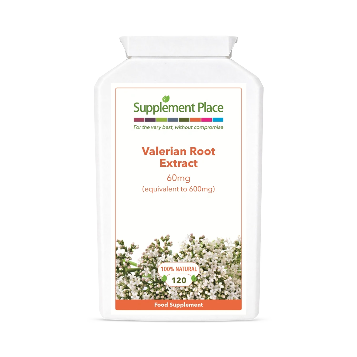 Supplement Place valerian root capsules 600mg 120 count, imported from the UK