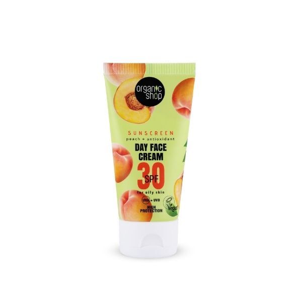 Organic Shop sunscreen SPF30 oily skin 50ml, imported from the UK