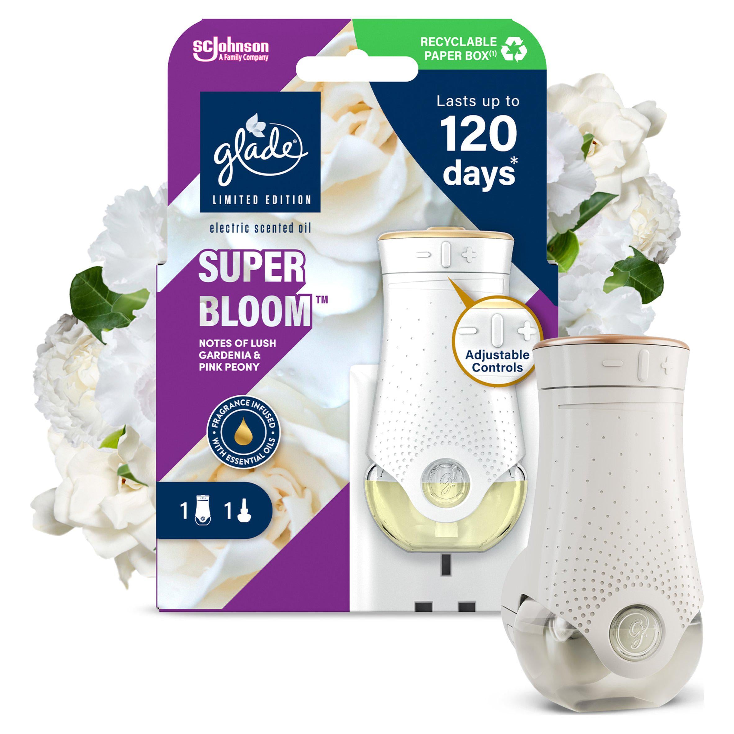 Glade Scented Plug In Holder & Refill Super Bloom 20ml GOODS Sainsburys   