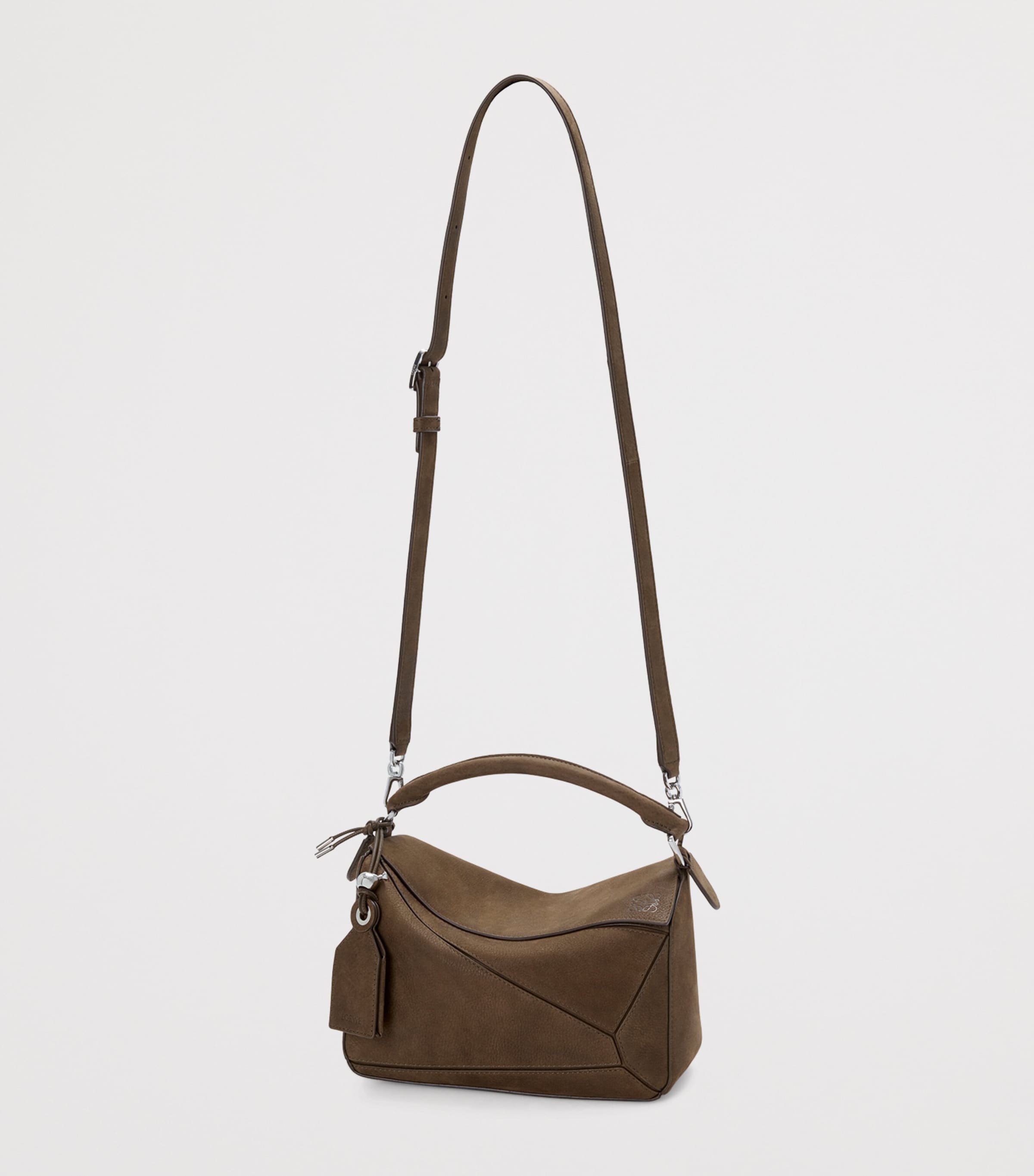 LOEWE Small Suede Featherlight Puzzle top-handle bag (British brand)