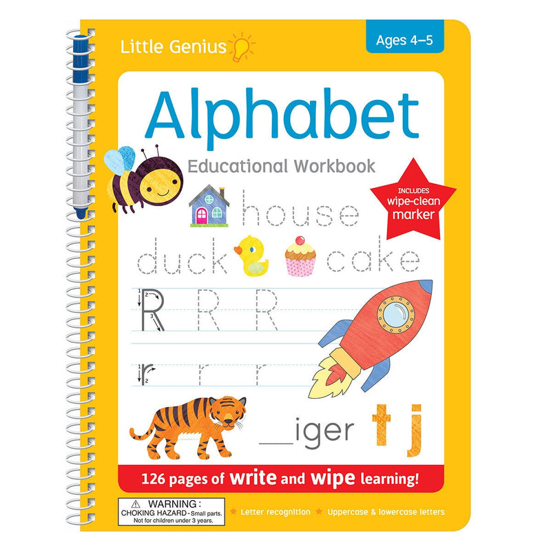 Little Genius Wipe Clean Assortment Educational Activity Books (4-6 Years)