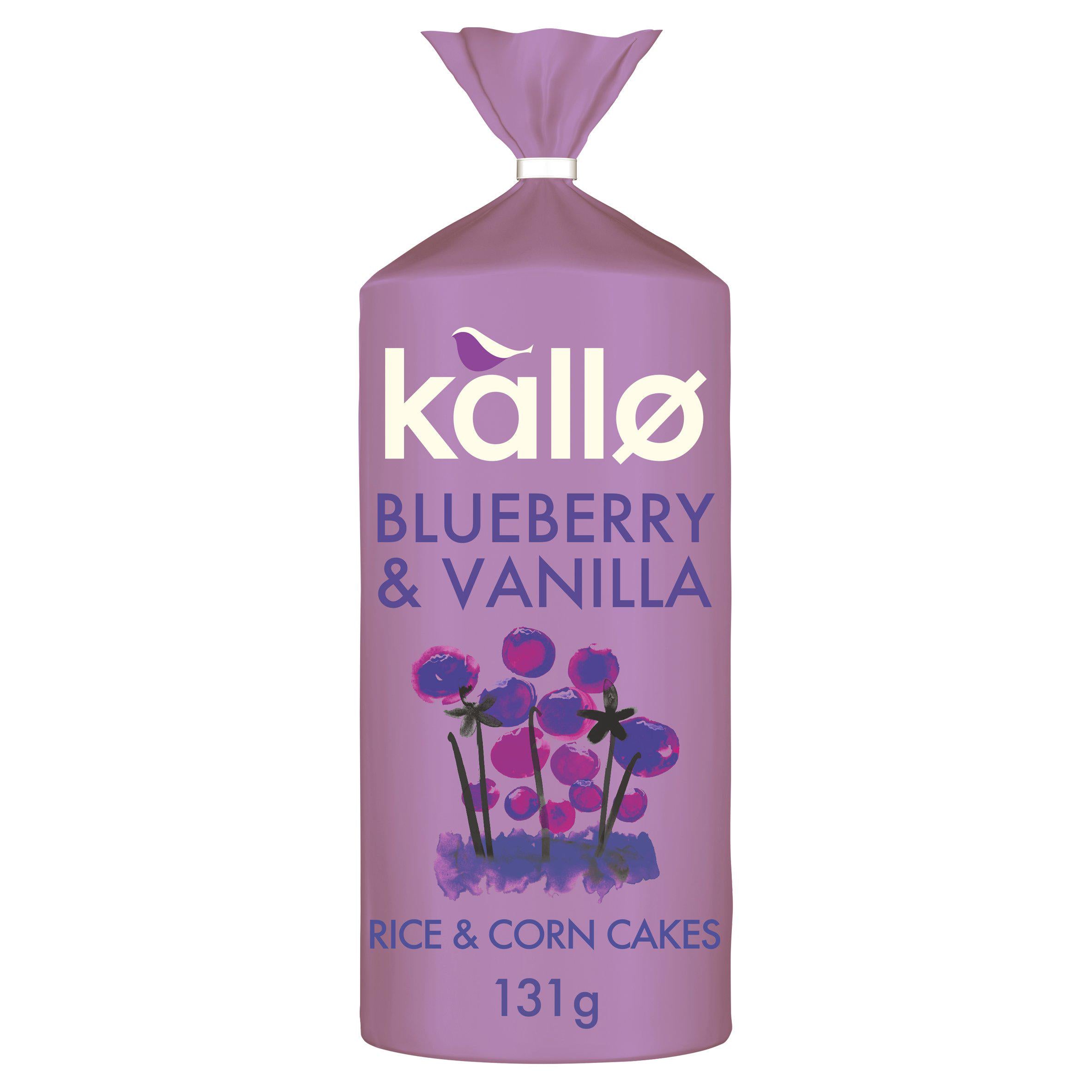 Kallo Blueberry & Vanilla Rice & Corn Cakes 131g Lunchbox snacking Sainsburys   