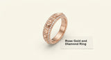 Cartier diamond ring 18ct rose gold 0.31ct, imported from the UK