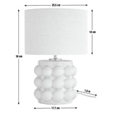 Habitat Bobble grey ceramic table lamp with linen shade, UK version