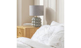 Habitat Bobble grey ceramic table lamp with linen shade, UK version
