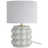 Habitat Bobble grey ceramic table lamp with linen shade, UK version