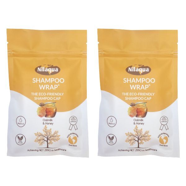 Nilaqua shampoo wrap oatmilk and honey twin pack, UK version