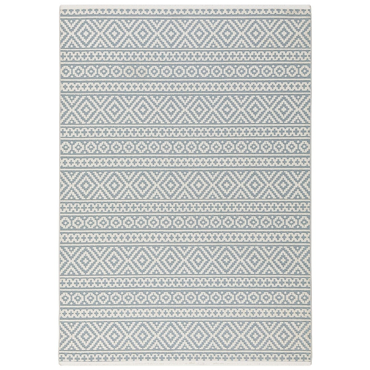 Concept Looms blue indoor outdoor rug in two sizes, imported from the UK