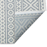 Concept Looms blue indoor outdoor rug in two sizes, imported from the UK