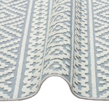 Concept Looms blue indoor outdoor rug in two sizes, imported from the UK