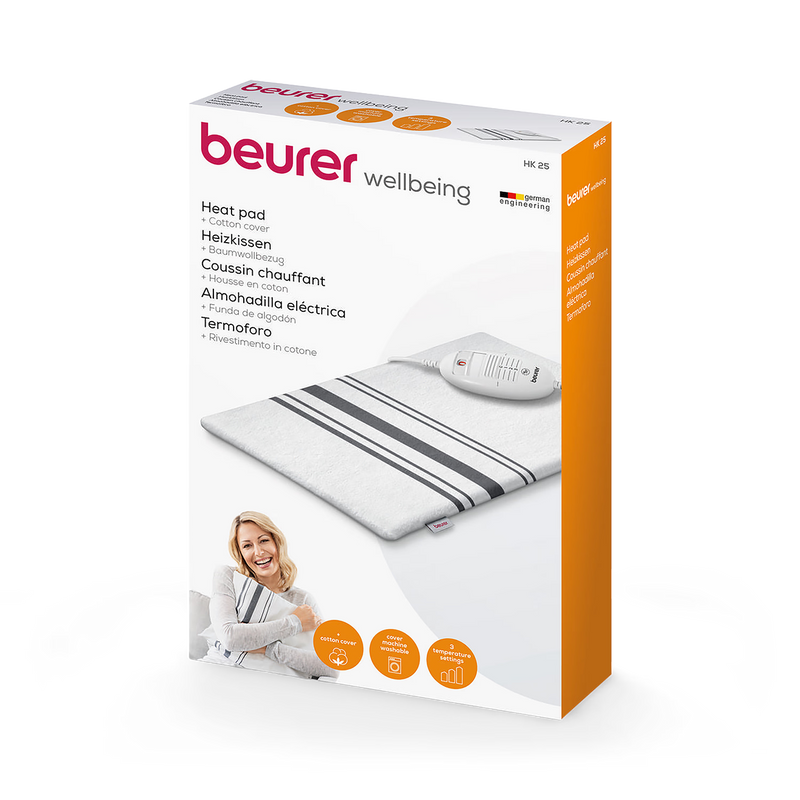 Beurer heating pad white grey 3 temperature settings (British brand)