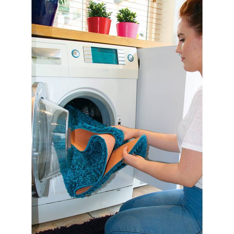 Buddy washable shaggy rug teal 67x150cm, UK version