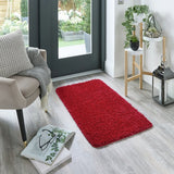 Buddy plain red shaggy rug 60x100cm (British brand)