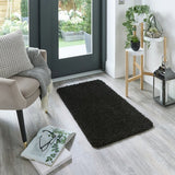Buddy washable shaggy rug black 80x120cm (British brand)