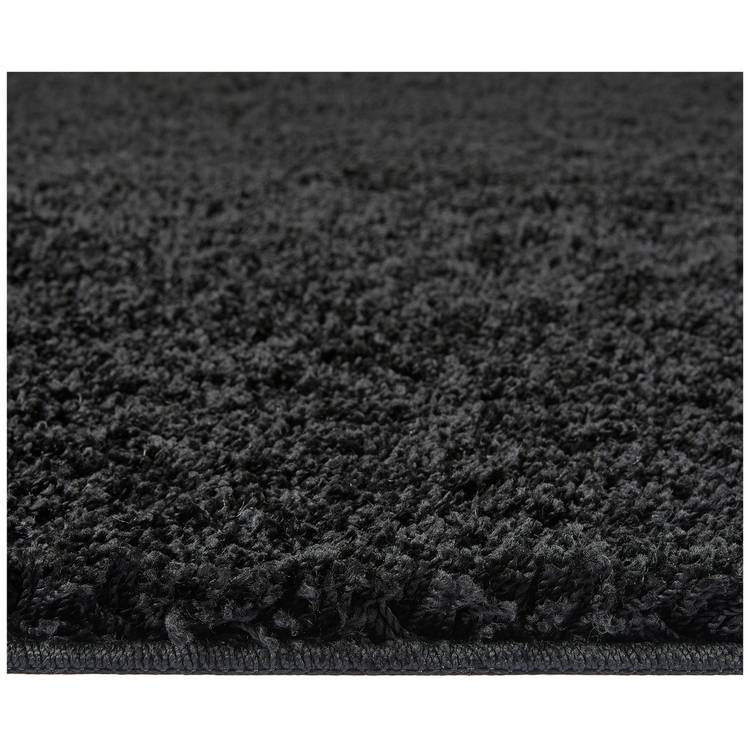 Buddy washable shaggy rug black 80x120cm (British brand)