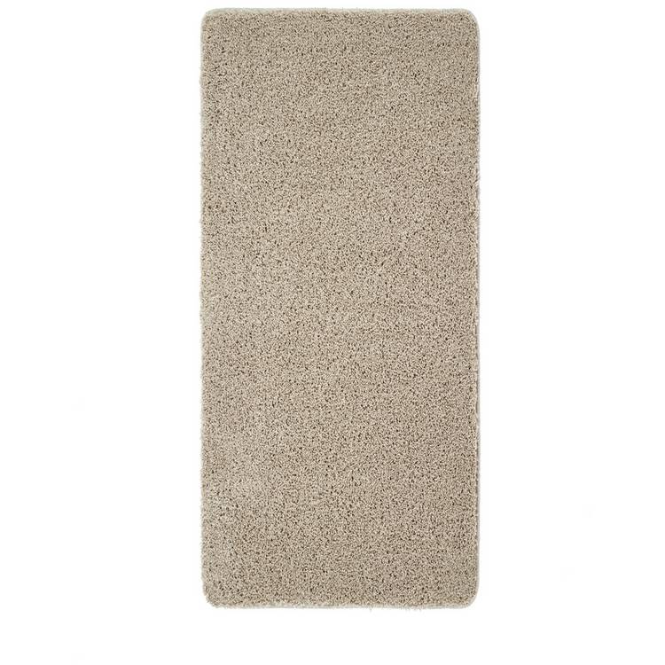 Buddy washable mat plain stone shaggy rug 67x150cm, UK version