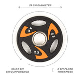Phoenix Fitness Olympic weight plate 2.5kg (British brand)