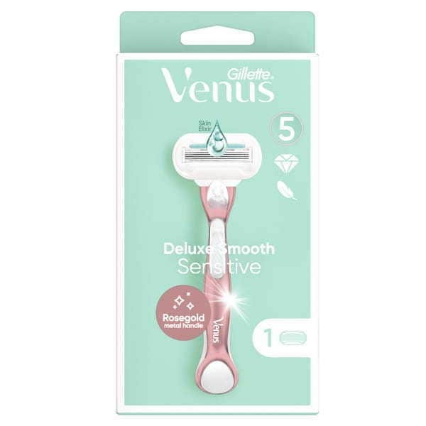 Venus Deluxe Smooth Sensitive RoseGold Razor - 1 Blade GOODS Sainsburys   