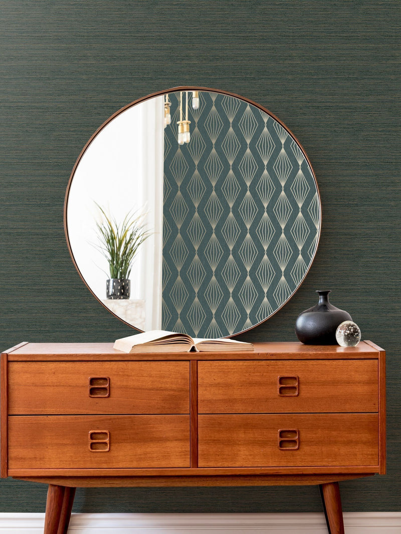 Art For The Home Emerald Green Boutique Gilded Texture 10M Wallpaper